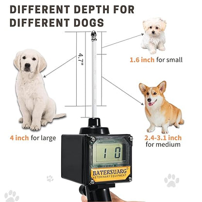 Dog Ovulation Detector Automatic Dog Ovulation Tester for Canine Breeder Tester Dogs Breeding Tool for Veterinary Mating Pregnancy Planning with Detailed Instructions Carry Case