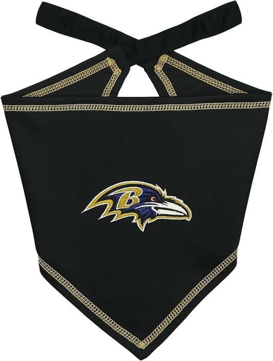 Pets First NFL Baltimore Ravens TIE Bandana, Size Large/X-Large. Dog Bandana Scarf Bib for Pet Cat Dog. The Ultimate Game-Day, Party Bandana