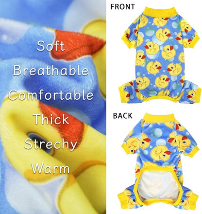 XPUDAC Dog Pajamas for Small Medium Dogs, Strechy Soft Dog Clothes for Dogs Girl Boy Pet Jumpsuit, Cat Onesie-S