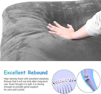 Magic Dog Super Comfy Dog Bed for Large Dogs, 47" Extra Large Washable Dog Bed with Removable Cover, Anti-Slip Bottom & High-Density Foam, Jumbo Size XL Dog Mattress