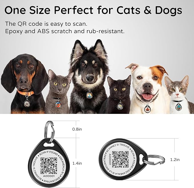 Great Seal of the United States Dog ID Tag, Patriotic QR Code Dog Tags for 4th of July Independence Day & USA 250th Anniversary, Personalized Anti-Lost Pet Name Tag for Small Medium Large Dogs Cats