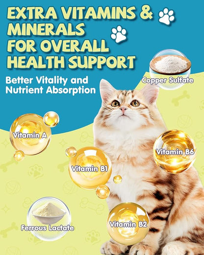 L-Lysine for Cats,Lysine Drops Immune Support Supplement,Sneezing,Cold,Allergy Relief,Runny Nose,Feline Respiratory,Natural Antibiotics for Cats with Colostrum,Taurine Cat(Roast Chicken Flavor/2floz)