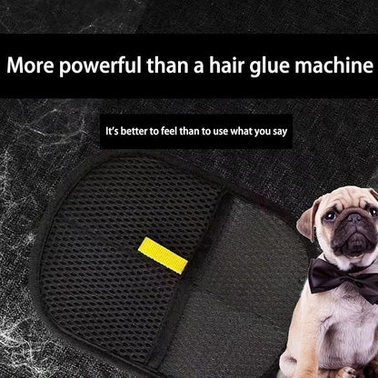 Pet Hair Remover Gloves 2 Pack with Comb, Reusable Electrostatic Pet Hair Removal Mitt for Couch, Car Seats, Clothes & Bedding, Dog & Cat Fur Remover for Furniture & Upholstery