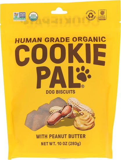 Cookie Pal Organic Peanut Butter Dog Biscuits, 10 OZ (1 pack)