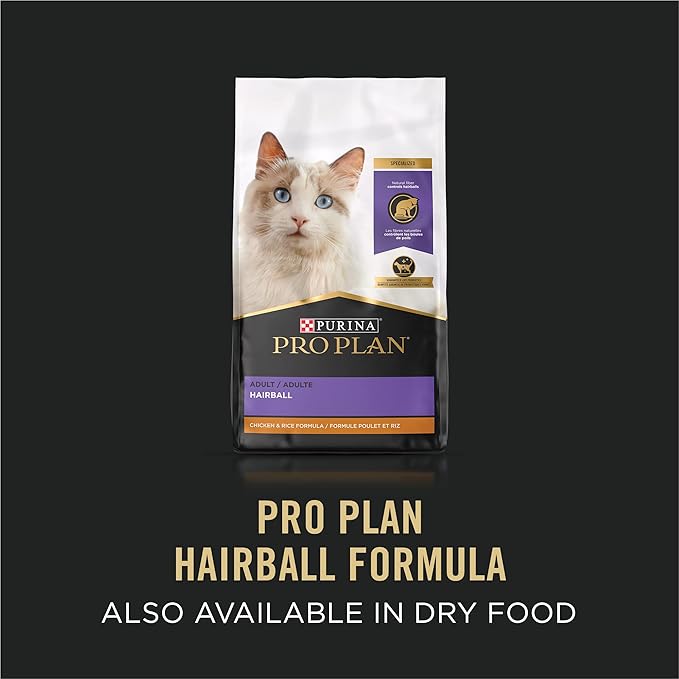 Purina Pro Plan Hairball Control Cat Food Wet Pate, Hairball Chicken Entree - (Pack of 24) 3 oz. Cans