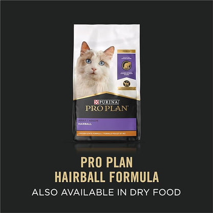 Purina Pro Plan Hairball Control Cat Food Wet Pate, Hairball Chicken Entree - (Pack of 24) 3 oz. Cans
