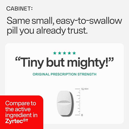 Cabinet: Cetirizine Hcl 10mg Allergy Relief Tablets | Non-Drowsy Antihistamine for 24-Hour Indoor & Outdoor (Aluminum - 300 Count)