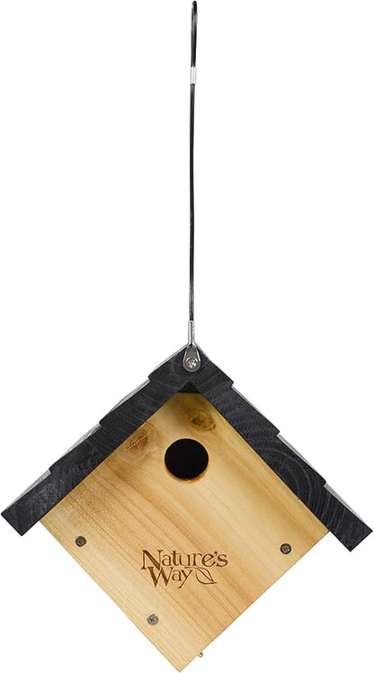 Nature's Way Bird Products CWH1 Cedar Wren House, 8" x 8.875" x 8.125", standard, Brown