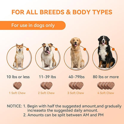 PUAINTA Hip & Joint Soft Chews for Dogs & Cats – Glucosamine, Chondroitin, Collagen & MSM for Joint Support, Mobility & Flexibility, Senior & Small/Medium Breeds, Chicken Flavor (30 Count)