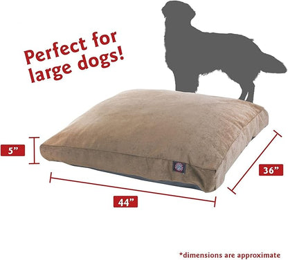 Majestic Pet Shredded Memory Foam Dog Bed Large with Removable Washable Cover – Rectangle Orthopedic Dog Bed–Durable Dog Crate Bed-Flat Dog Bed for Senior Dogs - (44x36) L - Villa - Pearl