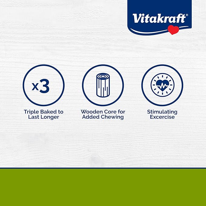 Vitakraft Crunch Sticks Rabbit Treat Wild Berry and Honey Flavor with Natural Grains and Honey Enriched with Essential Nutrients Baked on Wooden Stick to Encourage Chewing and Long Lasting Enjoyment
