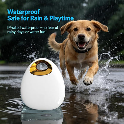 Pet GPS Tracker for Dogs & Cats, No Subscription Required, Smart Location Tracker for iOS & Android, IP67 Waterproof, Built-in Speaker, 1-Year Battery, Location History & Sharing