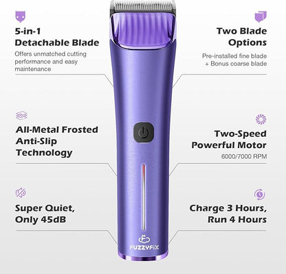 Professional Dog Grooming Clipper with Replacement Blade, 5-in-1 Adjustable A5 Blade Cordless Pet Grooming Kit 2 Speed Trimmer Hair Shaver with Detachable Metal Combs Nova for Animal Horse