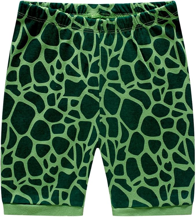 Popshion Boys Pajamas 100% Cotton Toddler Clothes Summer Pjs for Boy Planet Dinosaur Sleepwear Kids Short Sets 2-10 Years
