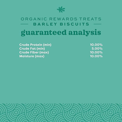 Oxbow Organic Barley Biscuits, Rabbit & Guinea Pig Treats, Organic Hamster & Bunny Treats with Barley, Apple & Carrot, Made in USA, Small Pet Supplies, 2.65 oz Bag