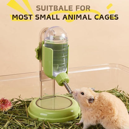 Hamster Water Bottle with Stand, 4oz Water Dispenser for Syrian Dwarf Hamsters Gerbils Mice Rats Degus (Gray)