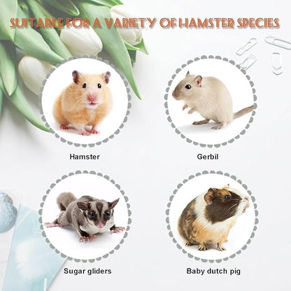 Wood Hamster House, Fun Tiny Hamsters Hideout, Detachable Double-Decker Hut for Dwarf Gerbil Mouse Mice Rat Small Animals(Only for Small Hamster)