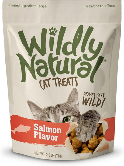 Wildly Natural Cat Treats, 2.5 Ounces, Salmon Flavor