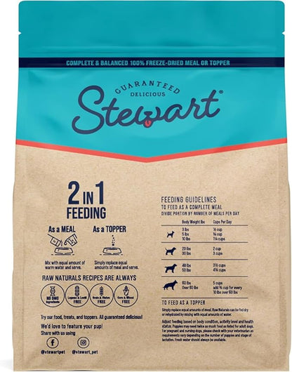 Stewart Raw Naturals Freeze Dried Raw Dog Food or Meal Topper, Beef & Vegetables Recipe, 8 Ounce Bag, Complete and Balanced Nutrition