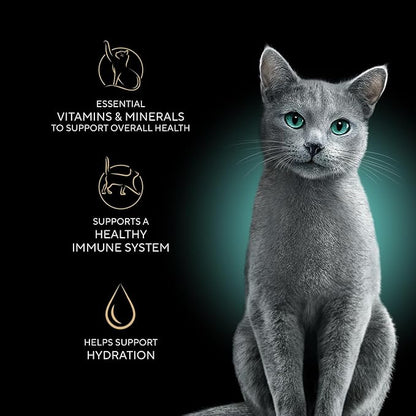 Sheba Perfect Portions Wet Cat Food Cuts in Gravy, Cat Food Wet Recipe, Roasted Chicken Entree, with Sustainable Salmon, Tender Turkey Entree, 2.6 oz. Twin-Pack Trays (24 Count, 48 Servings)