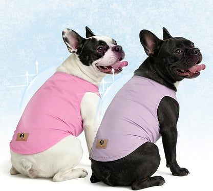KOOLTAIL Dog Clothes for Large Dogs Boys Girls, 2 Pack Cotton Comfortable Dog T Shirts Coats for Outdoor, UV & Insect Protection Anti-Hair Loss & Lightweight Pet Vest Tank Tops Apparel,Pink&Purple,M