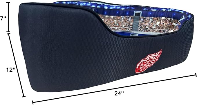 NHL Detroit Red Wings Stadium Dog Bed, Pet Pillow Bed for Dogs, Sporty Hockey Dog Bed and Lounge Cushion