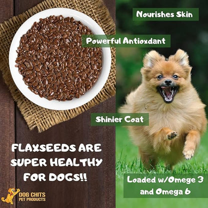 Dog Chits Lamb and Flaxseed Soft Chew for Dogs - All Natural Dog Treats, High Protein, Gentle on Teeth & Rich in Omega 3 and 6 - Supports Joint and Digestive Health - Made in USA - 4 oz