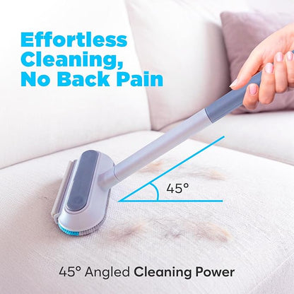 Pet Hair Removal Tool, Reusable Pet Hair Remover for Furniture, Couch, Carpet & Bedding, 17.3" Handle, Wide 7.3" Head, Mini Detail Brush, Easy Clean