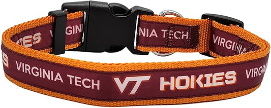 Pets First Collegiate PET Collar New Version Virginia Tech Hokies Dog Collar, Size Large. Best Sports Team Color for Dogs & Cats. A Shiny & Colorful Dog & Cat Collar Licensed by The NCAA