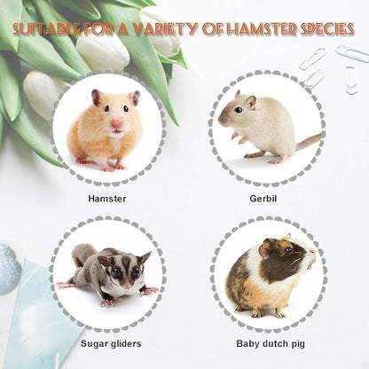 Wood Hamster Toys, Seesaw, Bridge and Hideout for Dwarf Gerbil Mouse Mice Rat Small Animals(Only for Small Hamster)