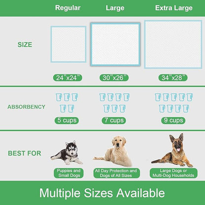 DEEP DEAR Extra Large Dog Pads 30"x26" 30 Count, Thicker Puppy Pads for Potty Training, Super Absorbent Pee Pads for Dogs, Leak-Proof Dog Pee Pads for Puppies, Disposable Pet Training Pads for Cats