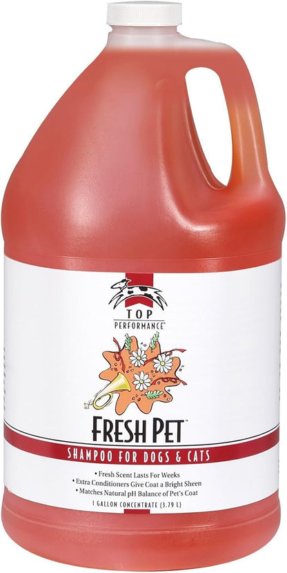 Top Performance Fresh Pet Shampoo, 1-Gallon,Black
