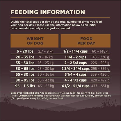 Wellness CORE Dry Dog Food, Grain-Free, High Protein, Natural, Wild Game Duck, Lamb, Wild Boar, & Rabbit Recipe, (12-Pound Bag)