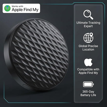 Mini GPS Tracker for Vehicles No Subscription (iOS Only) - 4 Pack | Car Tracker Tag with Audio, Hidden Tracking Device Work with Find My for Kids, Dogs, Key, Luggage