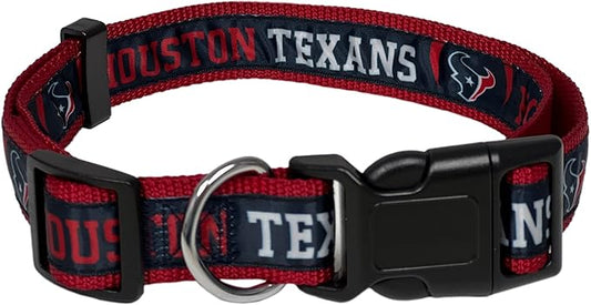 NFL Houston Texans Dog & Cat Collar - Large, Shiny & Colorful Licensed by The NFL