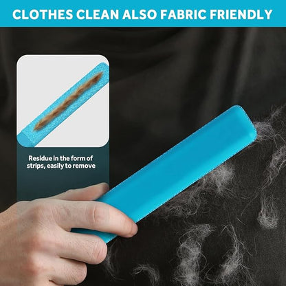 Pet Hair Remover Kit – Reusable Brush for Car Seats, Furniture & Clothes | Rotatable 52cm Handle, Built-in Tail Brush for Tight Gaps, Silicone Massage Comb for Pets, plus Self-adhesive Storage Hook