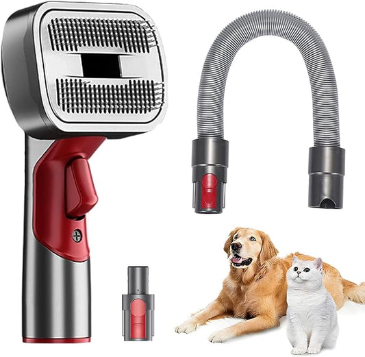 Pet Dog Grooming Attachment Kit, Deshedding Brush Attachment for Dyson V15, V11, V10, V8, V7 – Effective Grooming & Cleaning – Hair Grooming Tools for Dog and Cat, 3 Pack