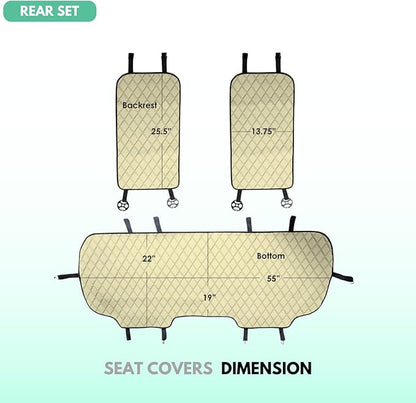 FH Group Car Seat Cover Cushion - Cars Trucks SUV, Neosupreme Car Seat Cushions, Waterproof Car Seat Cover Cushion, Universal Fit Car Seat Protector Rear Set Pink