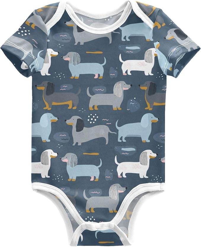 Bright Emotions Raccoons Baby Short Sleeve Bodysuits Romper Unisex Infant Outfit Wrapping Clothes for Boy Girl kids 3M