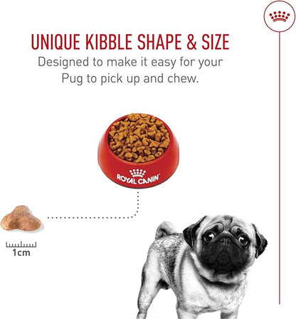 Royal Canin Breed Health Nutrition Pug Adult Dry Dog Food, 10 lb Bag