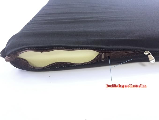 Luxurious Comfort Solid Pad Memory Foam Pet Dog Bed with Inner Waterproof Case and External Cover for Small and Large Dogs + Free 2nd Cover - Complete Bed (45"x27"x3", Canvas - Black)