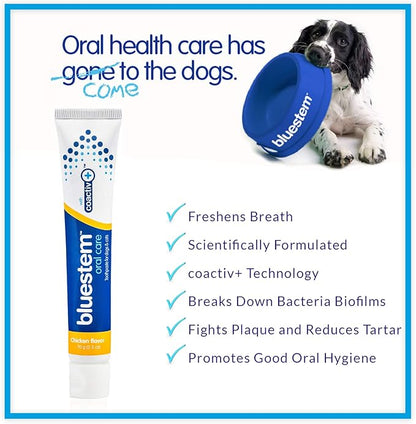 Dog Toothpaste : Chicken Flavor Tooth Paste for Dogs & Cats. Teeth Brushing Cleaner Pet Breath Freshener Oral Care Dental Cleaning Kit. Tartar & Plaque Remover Brushes