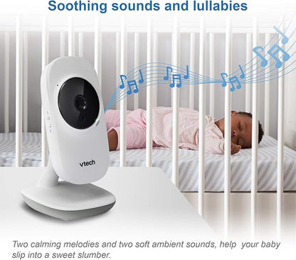 VTech [Upgraded] VM350-2 Baby Monitor, 5" Screen,2 Cameras,1000ft Range, Night Vision, 2-Way Audio, Lullabies, Secure Transmission No WiFi