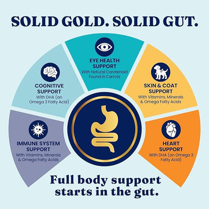 Solid Gold Freeze Dried Dog Food - W/Real Beef, Pumpkin & Superfoods - Freeze Dried Raw Dog Food Toppers for Picky Eaters to Serve as a Nutrient-Dense Meal Topper or High Protein Treats - 12oz