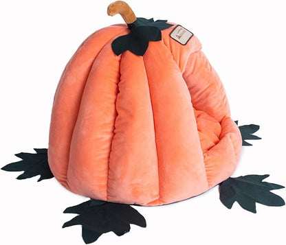 Armarkat Cat Bed Model C85CCS Pumpkin Shape, Orange, 20 x 20 x 16