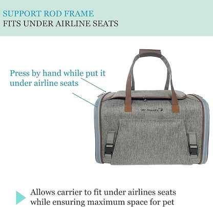 Mr. Peanut's Gold Series Standard Size Airline Compliant Expandable Pet Carrier V3.0 (Deja Blue)