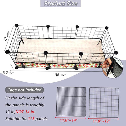Guinea Pig Cage Liner，Washable Waterproof Oxford Cloth Cage Liners for Small Animals,Hamster Chinchilla Hedgehog Rabbit and Other Small Animals Not Include Cage (12x36 inches)
