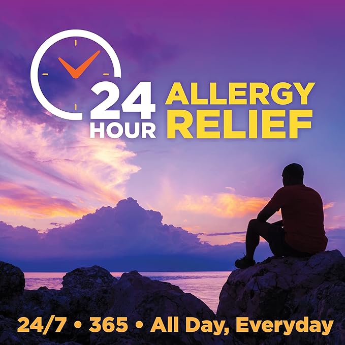 Amazon Basic Care All Day Allergy Relief, Fexofenadine Hydrochloride Tablets, 180 mg, Antihistamine, Non-Drowsy, 24-Hour Relief for Sneezing, Itchy Eyes, Runny Nose, Hay Fever, 150 Count