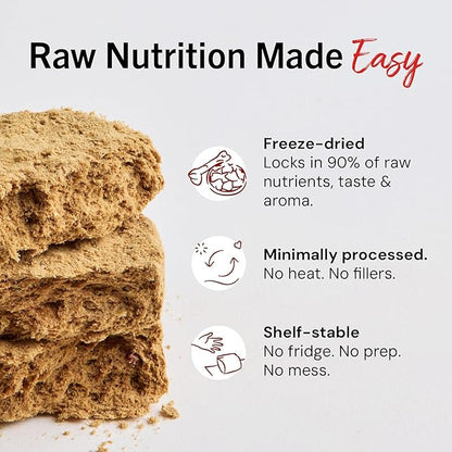 Stella & Chewy's Freeze-Dried Raw Dinner Patties - Dandy Lamb Recipe - High Protein Grain-Free Puppy & Dog Food - Perfect for Picky Eaters - 25 oz,(Pack of 2)