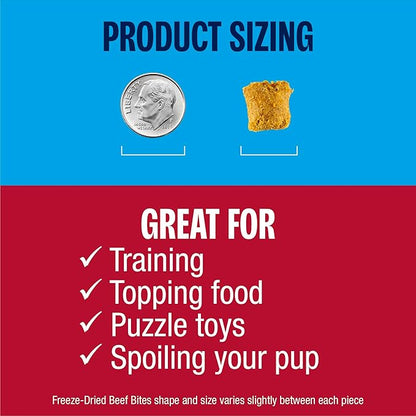 Muenster Freeze Dried Beef Bites - Dog Food, Treat, Mixer or Topper (5oz) - Grain-Free